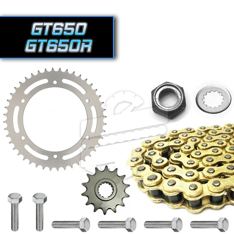 JT Sprockets O-Ring Chain & Sprocket Kit – Hyosung GT650 GT650R 2005, Front & Rear, Whygostock Brand
