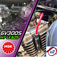 NGK Upgrade HT Lead Spark Plug Caps (x2) - Hyosung GV300S